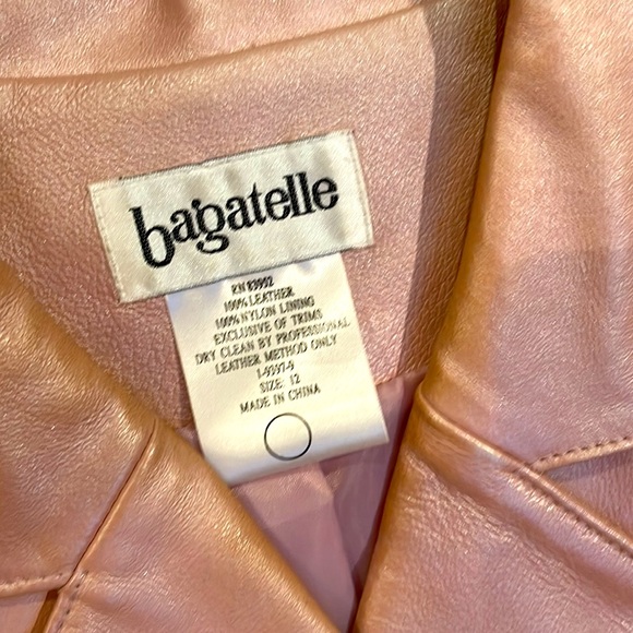 Blush Pink Leather Jacket & Pants - Picture 4 of 5